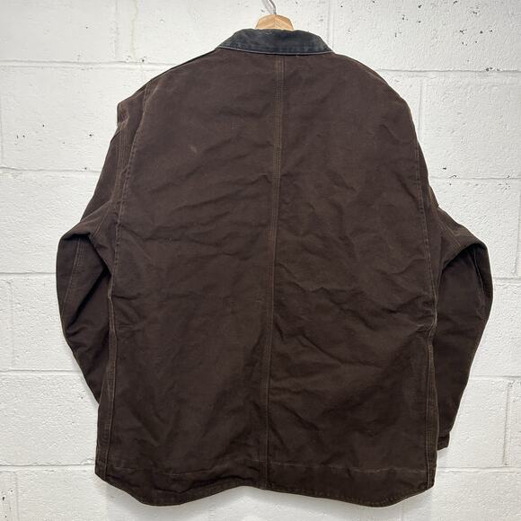 Vintage Carhartt Sherpa-Lined Ridge Jacket “Dark Brown” C61 - Picture 2 of 13